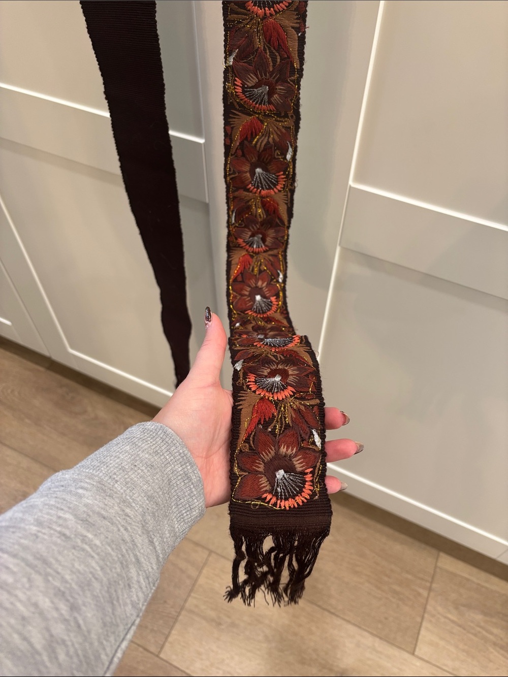 Embroidered Floral Strap or Belt